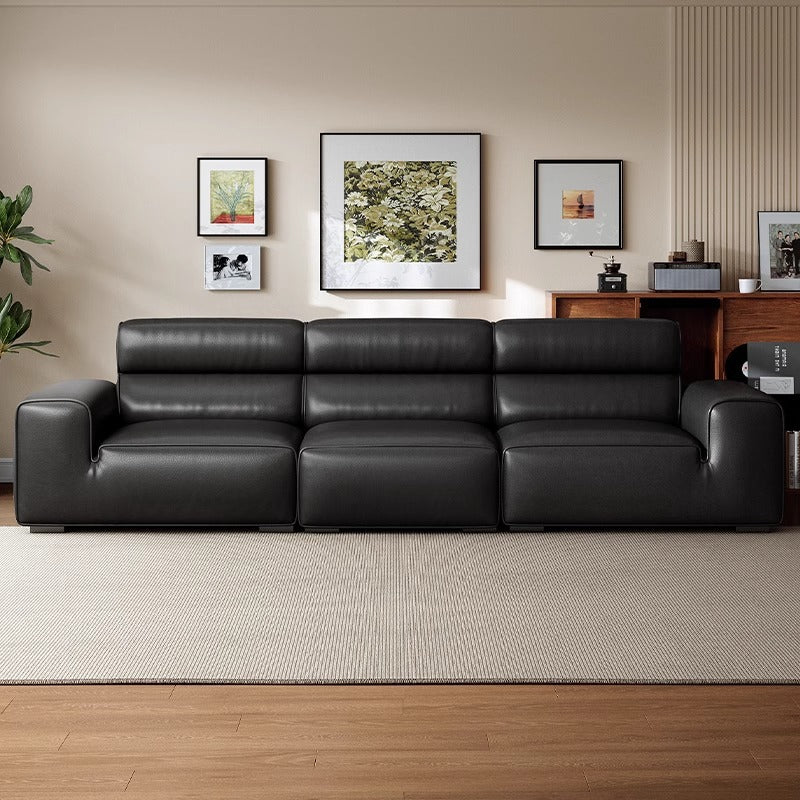 Italian style home office seating high back genuine leather living room sofa