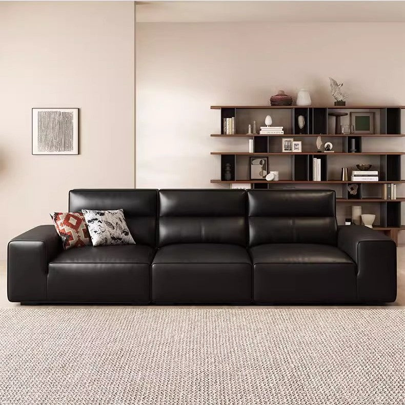 Italian style home office seating high back genuine leather living room sofa