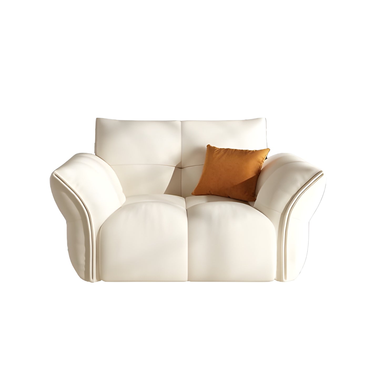 Modern nordic armchair white upholstered leisure chair single sofa