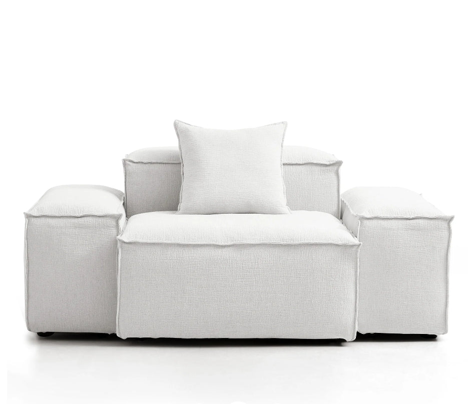 Natural Linen Removable Cover Armchair