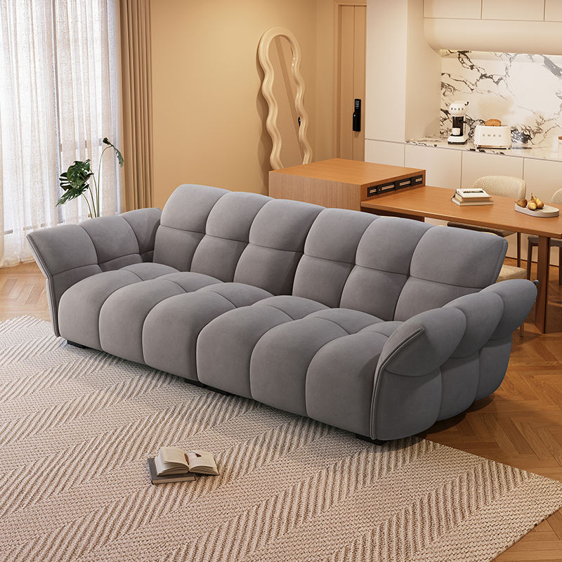 Modern style white fabric 4 seater sofa for home living room apartment
