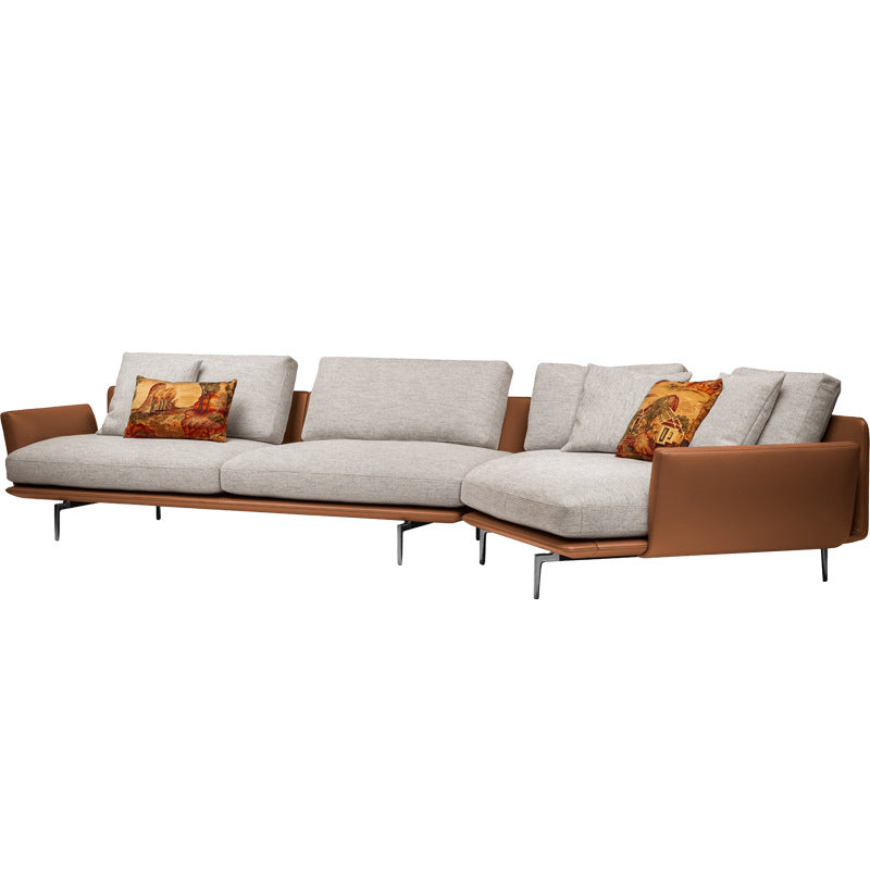 Italian Fabric Sectional Sofa with Chaise