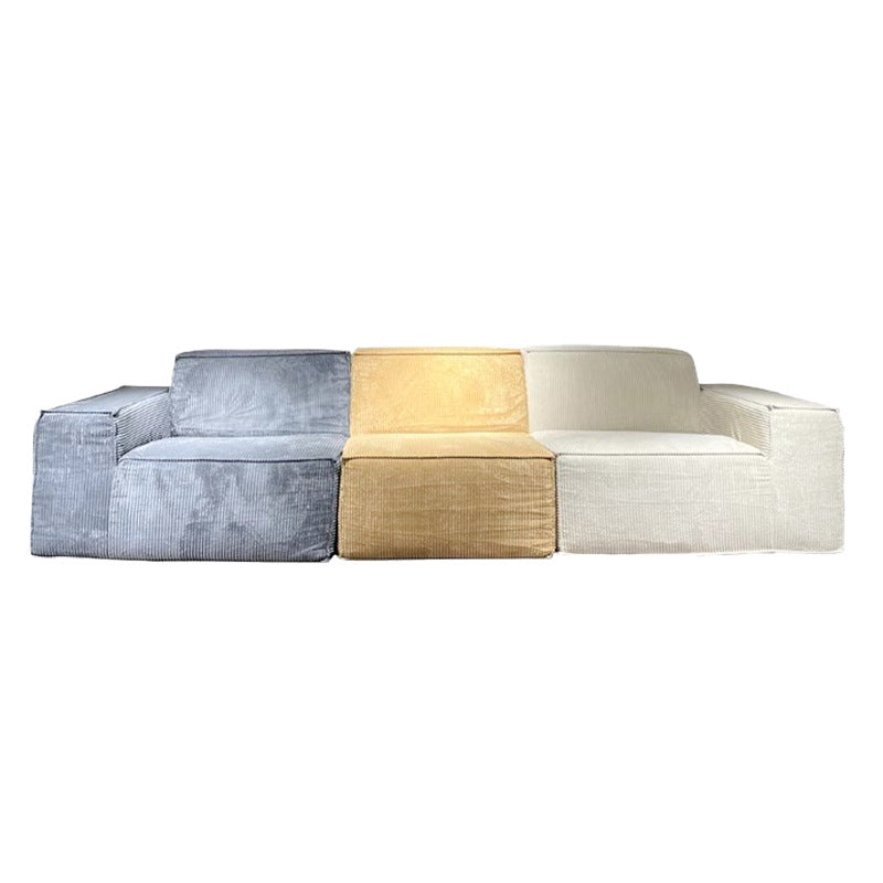 Corduroy Fabric Modular 3 Seater Vacuum Pack Compressed Sofa