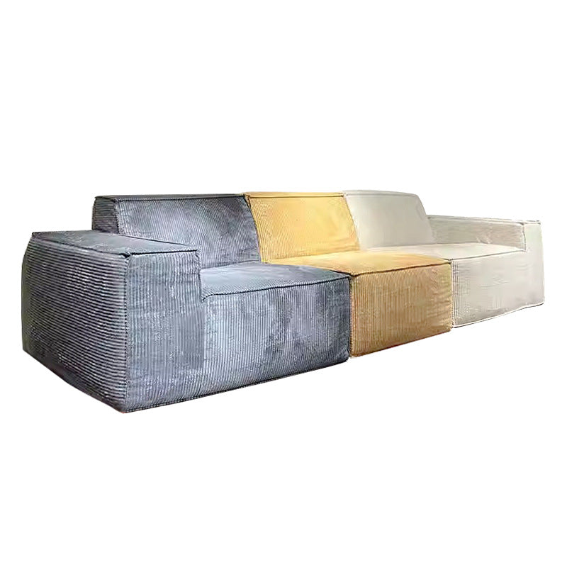Corduroy Fabric Modular 3 Seater Vacuum Pack Compressed Sofa