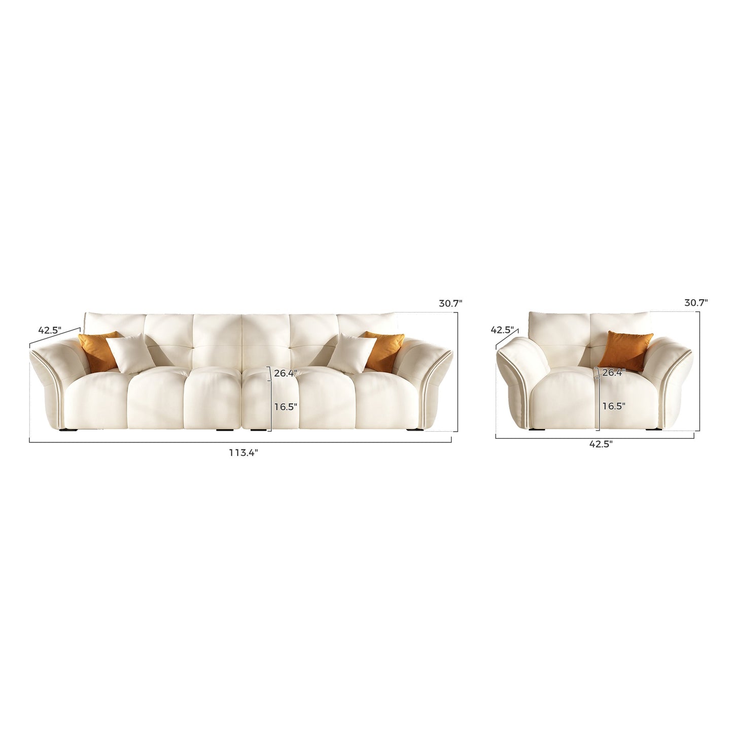 Modern design furniture event living room luxury white fabric 3 pieces sofa set