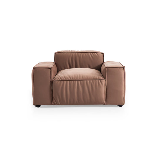 Matt fabric single sofa accent chair