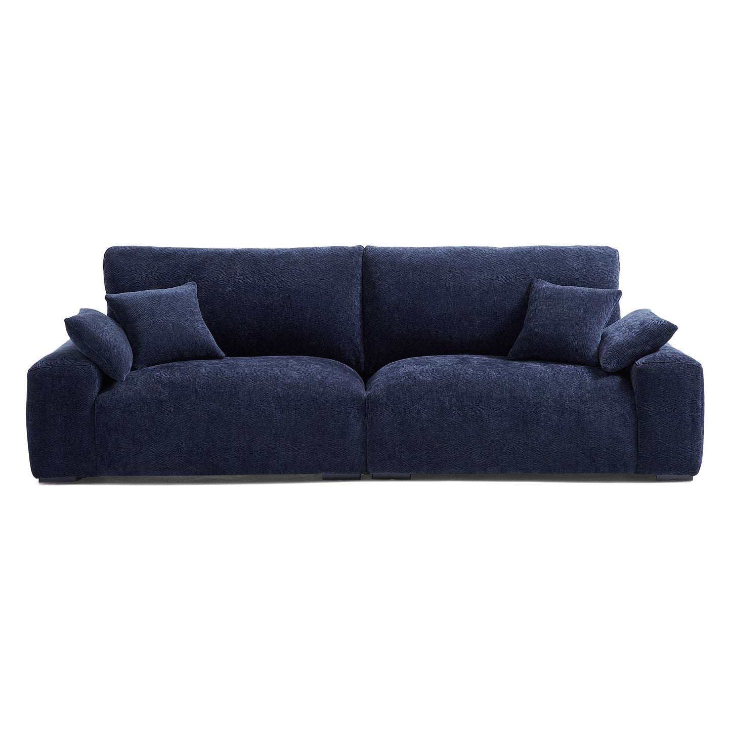 Green Fabric i-Shaped Feather 3 seater Sofa Couch