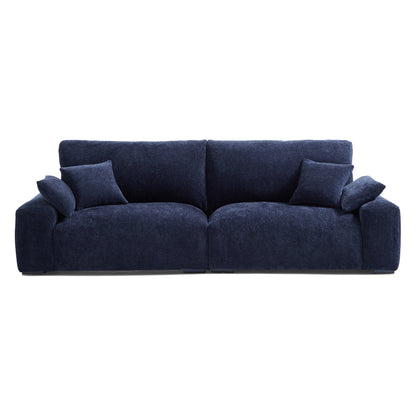 Green Fabric i-Shaped Feather 3 seater Sofa Couch