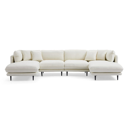 Living room urban design silicone leather upholstery u shaped sofa