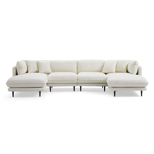 Living room urban design silicone leather upholstery u shaped sofa