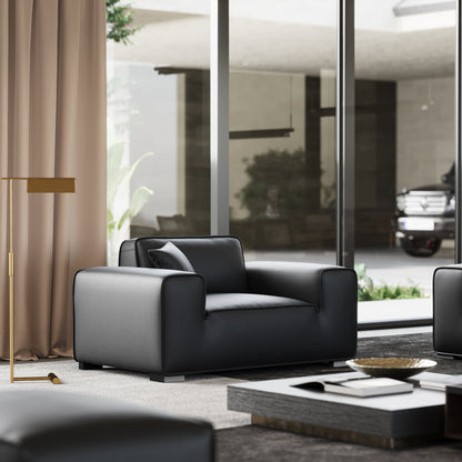 Modern modular natural black leather sofa sets