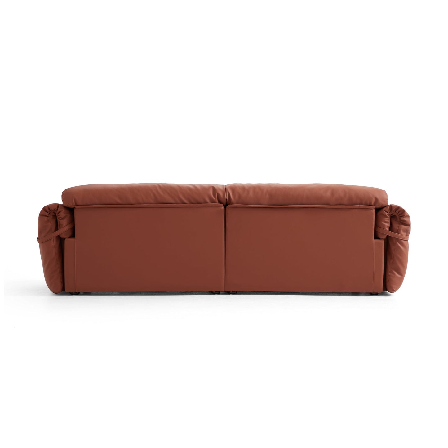 4-Seater Reddish Brown Genuine Leather Modular Cozy Sofa