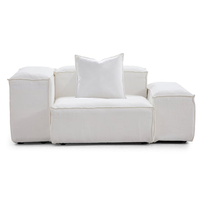 Natural Linen Removable Cover Armchair