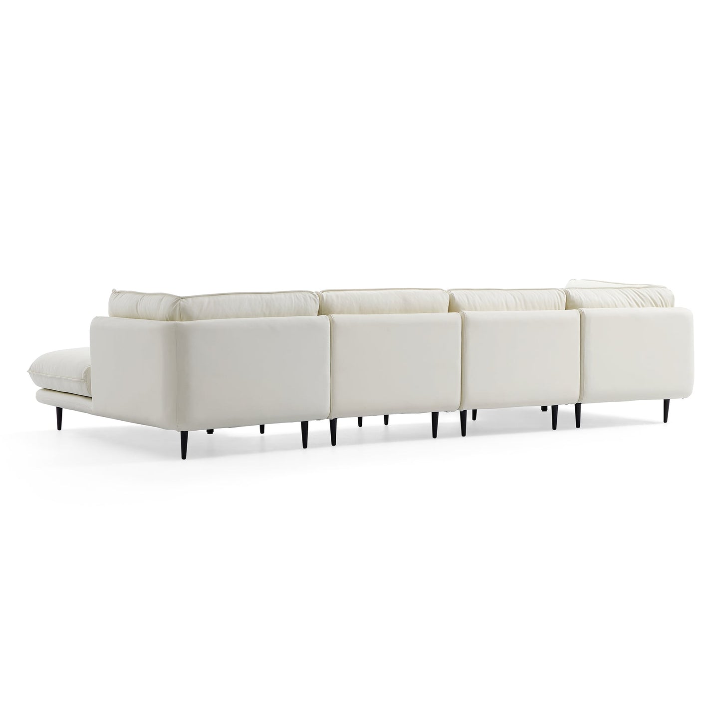 Living room urban design silicone leather upholstery u shaped sofa