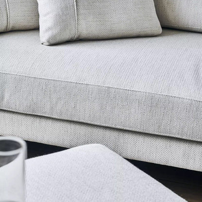 Beige fabric modular L shaped 3 seater sectional sofa