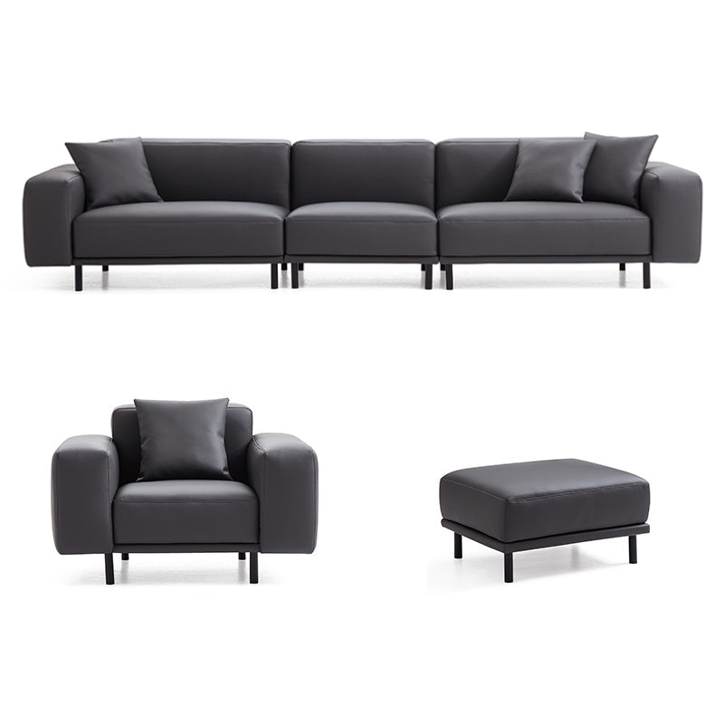Modular Genuine Leather Sofa Set for Living Room