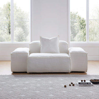 Natural Linen Removable Cover Armchair