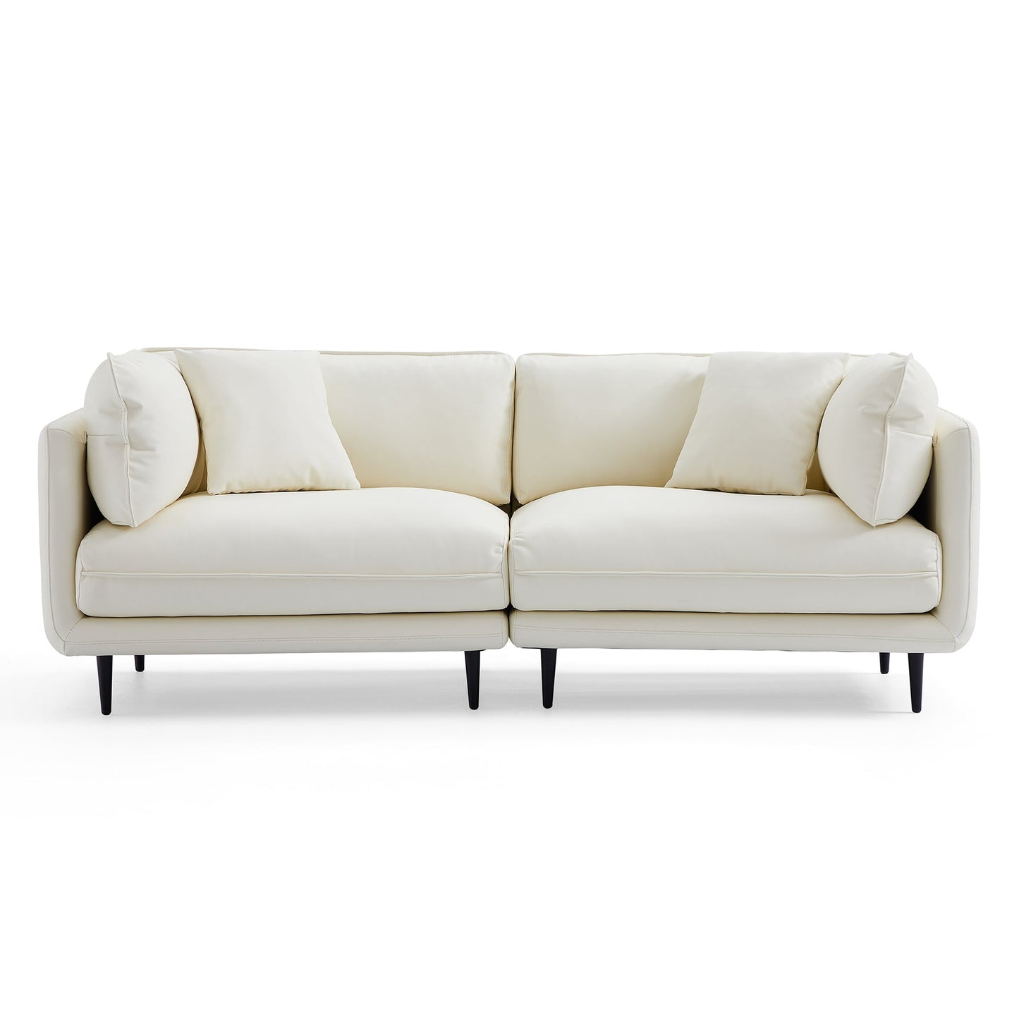 Modern low arm anti cat scratching white silicone leather covering modular sofa