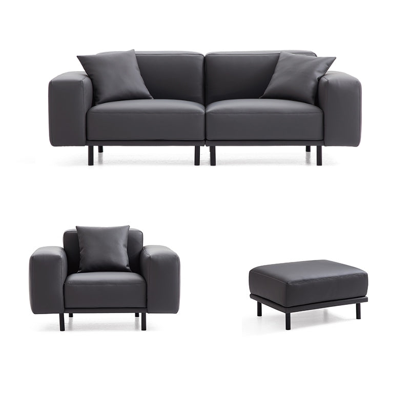 Modular Genuine Leather Sofa Set for Living Room
