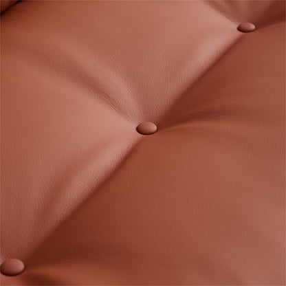 4-Seater Reddish Brown Genuine Leather Modular Cozy Sofa