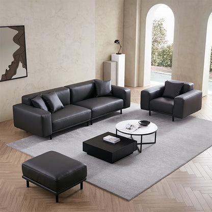 Modular Genuine Leather Sofa Set for Living Room