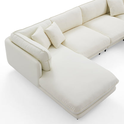 Living room urban design silicone leather upholstery u shaped sofa