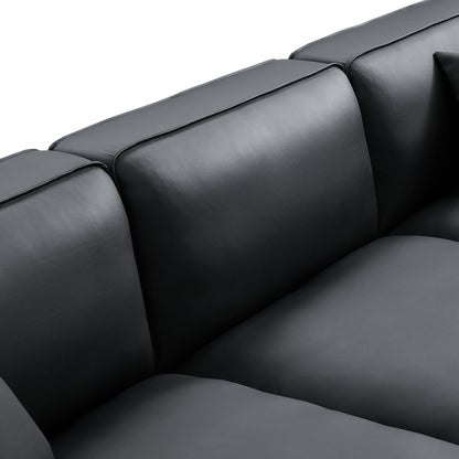 Home office living room genuine leather U shape sectional sofa