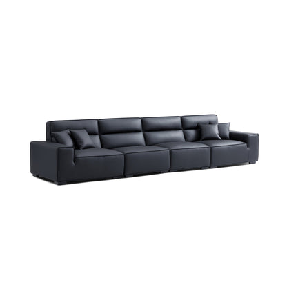 Italian style home office seating high back genuine leather living room sofa