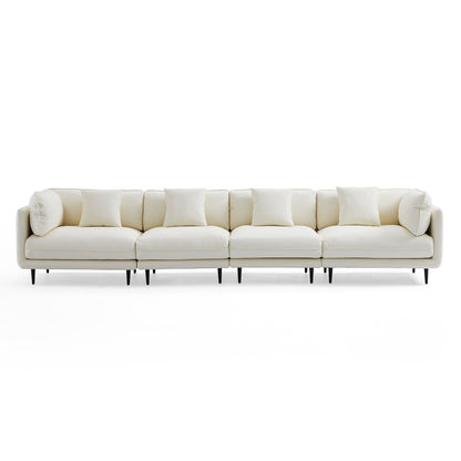 Modern low arm anti cat scratching white silicone leather covering modular sofa