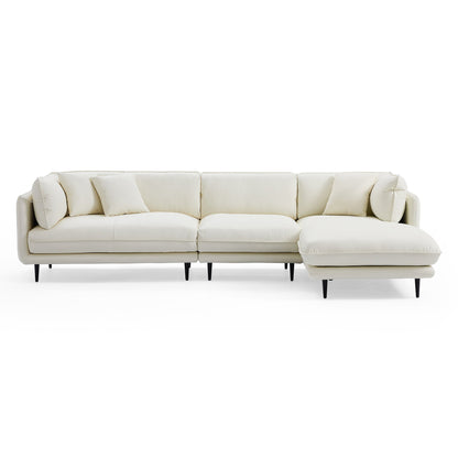 Modern style silicone leather modular L shape sectional sleeper sofa with chaise