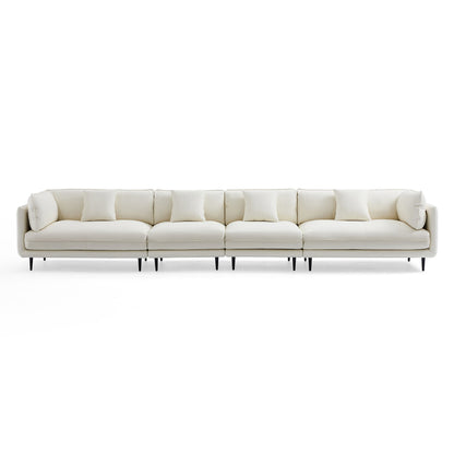 Modern low arm anti cat scratching white silicone leather covering modular sofa