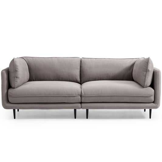 Living room furniture 2 seater grey matte fabric sofas loveseat