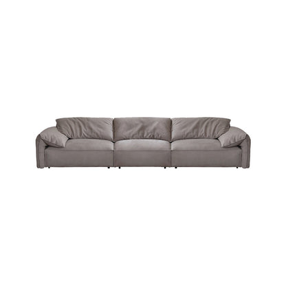 Italian style modern living room i shape grey matte fabric modular sofa