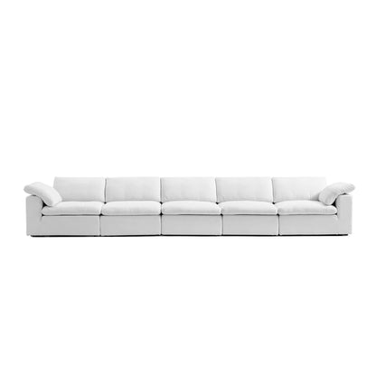 Cloud like removable easy wash cover white modular sofa