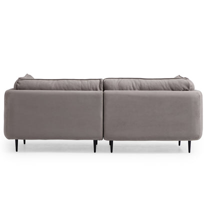 Living room furniture 2 seater grey matte fabric sofas loveseat