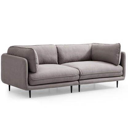 Living room furniture 2 seater grey matte fabric sofas loveseat