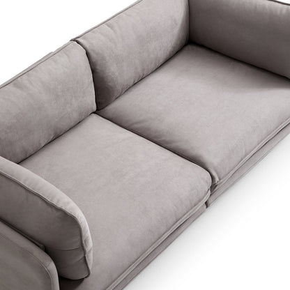 Living room furniture 2 seater grey matte fabric sofas loveseat