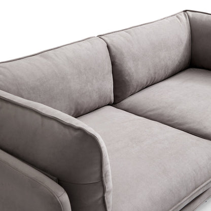 Living room furniture 2 seater grey matte fabric sofas loveseat