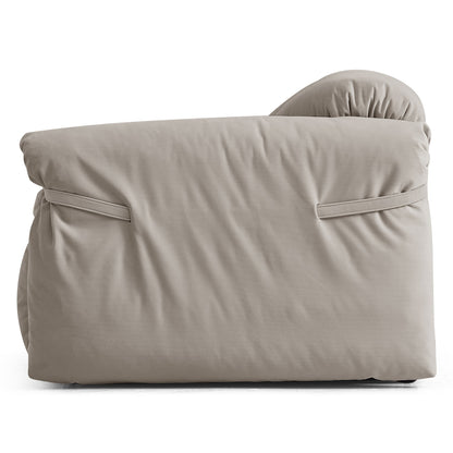 4 Seater Light Grey Matt Velvet Cozy Bedroom Sofa