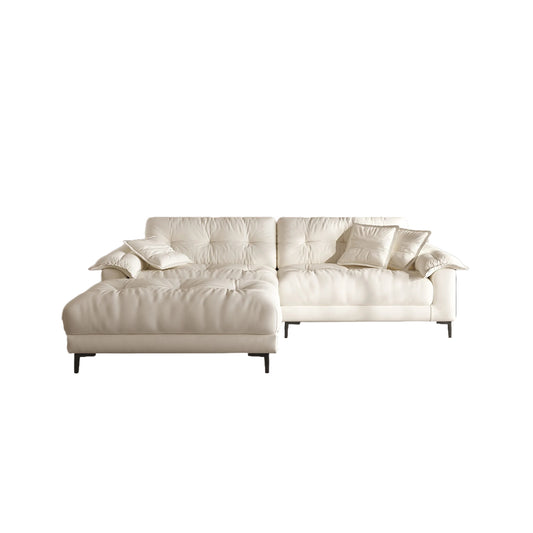 High quality comfortable living room beige modular 4 seater sofa with ottoman