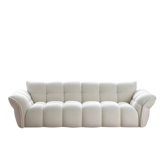 Modern style white fabric 4 seater sofa for home living room apartment