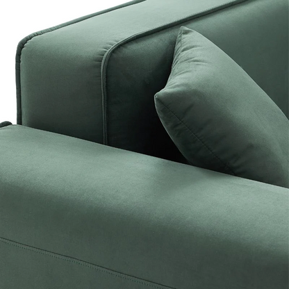 Living Room Green Fabric Sofa