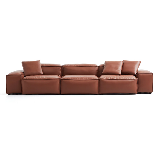 Indoor modern modular genuine leather sofa