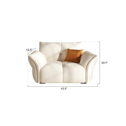 Modern nordic armchair white upholstered leisure chair single sofa