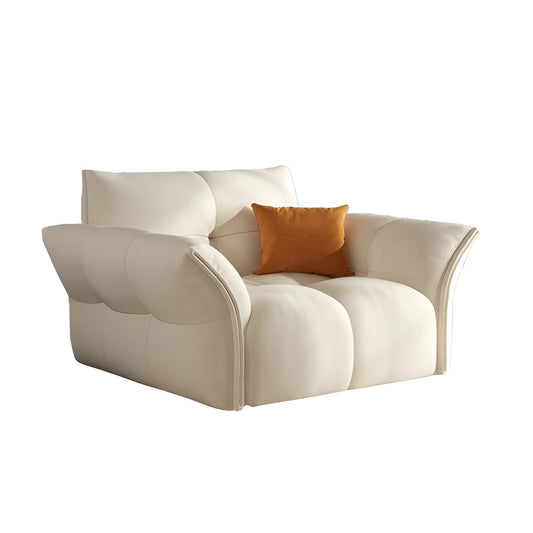 Modern nordic armchair white upholstered leisure chair single sofa