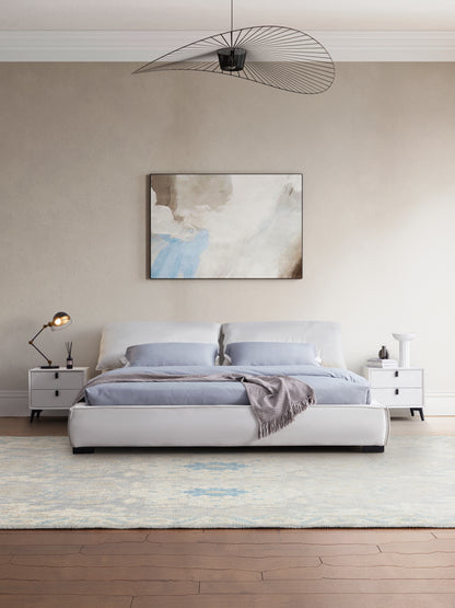 Upholstered Bed Frame with flap Cushion