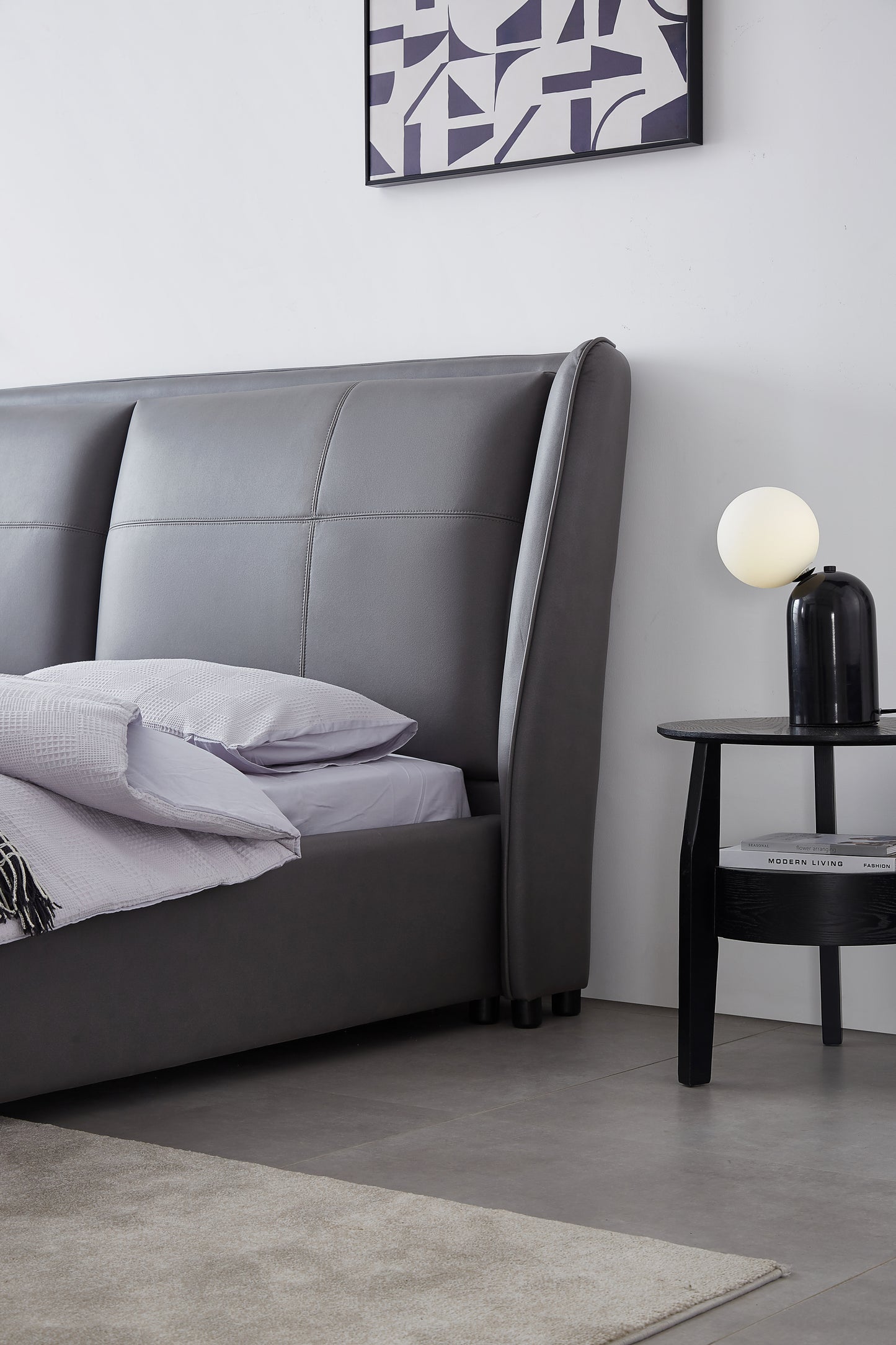 Modern Bedroom Upholstered Soft Bed Frame