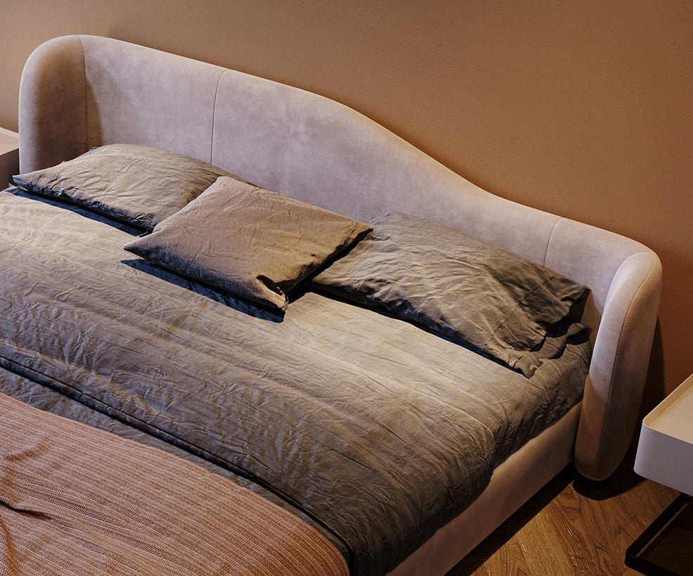 Modern Nordic Minimalist Upholstered Bed Frame