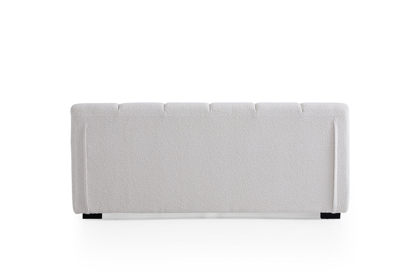 King queen modern bedroom furniture wooden bed frame with boucle headboard