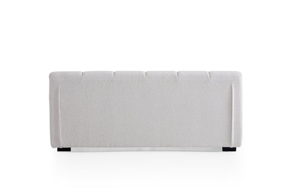 King queen modern bedroom furniture wooden bed frame with boucle headboard